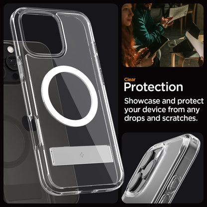 ACS08009 - iPhone 16 Pro Max Case Ultra Hybrid S (MagFit) in Crystal Clear clear protection. Showcase and protect your device from any drops and scratches.