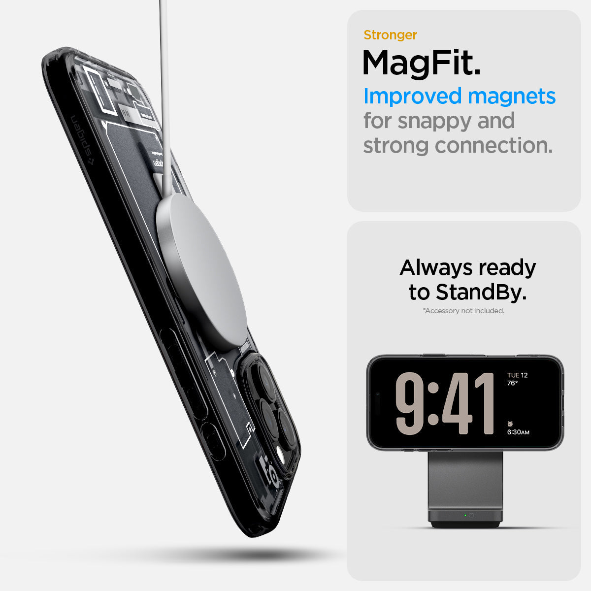 ACS08135 - iPhone 16 Pro Case Ultra Hybrid Zero One (MagFit) in Zero One stronger magfit. Improved magnets for snappy and strong connection. Always ready to standby.
