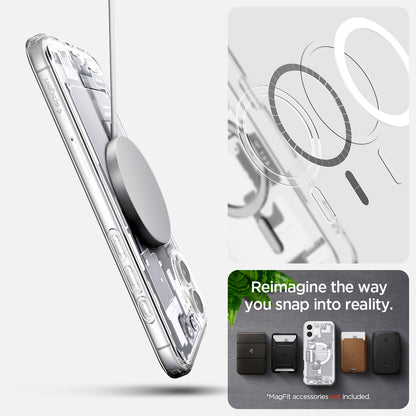 ACS08079 - iPhone 16 Plus Case Ultra Hybrid Zero One (MagFit) in Zero One White magfit. reimagine the way you snap into reality. Magfit accessories not included.