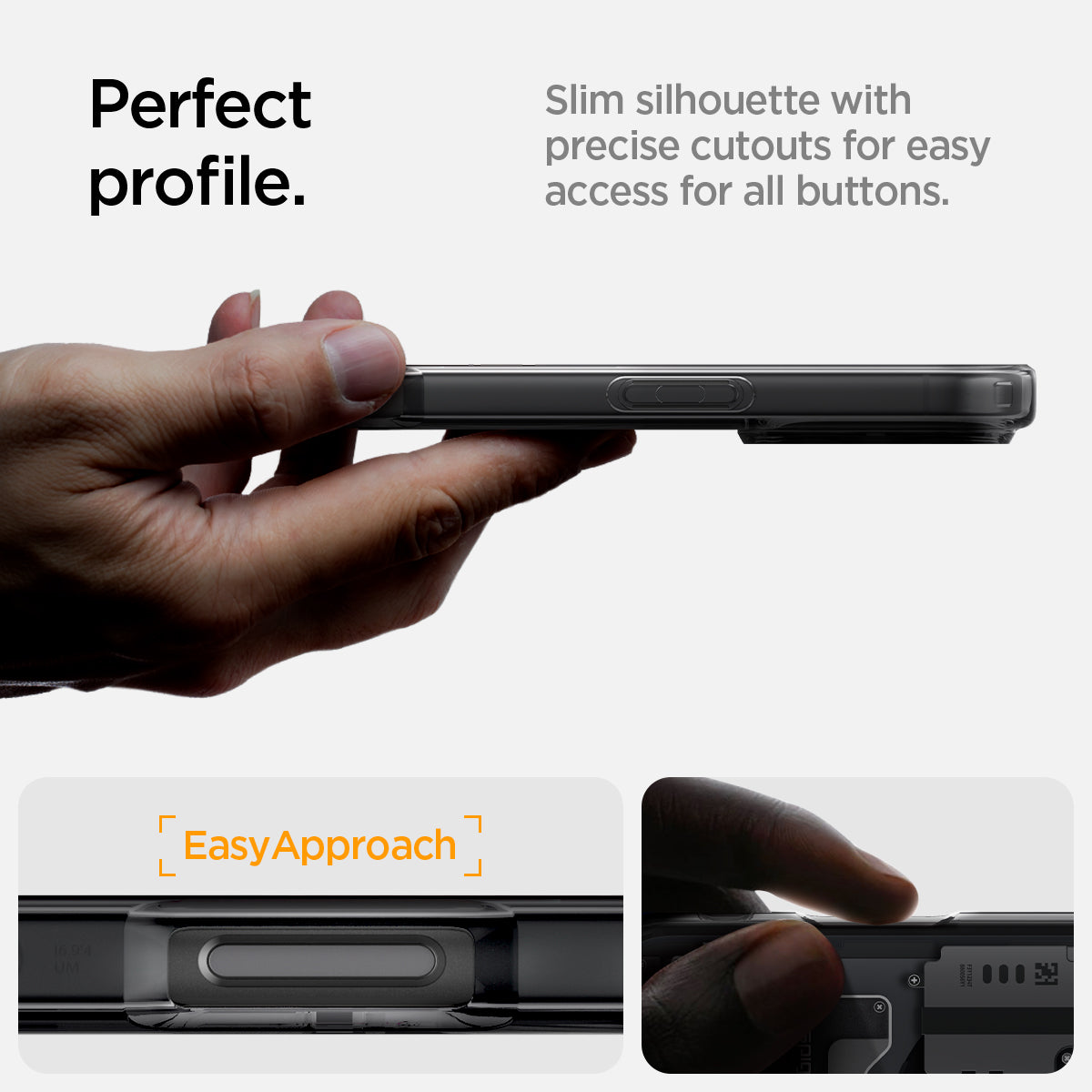 ACS08004 - iPhone 16 Pro Max Case Ultra Hybrid Zero One (MagFit) in Zero One perfect profile. slim silhouette with precise cutouts for easy access for all buttons. easy approach