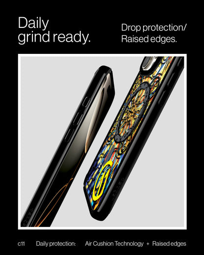 ACS09227 - iPhone 16 Pro Max Case c11 Series Magnolia Edition (MagFit + Camera Control) daily grind ready. drop protection raised edges.