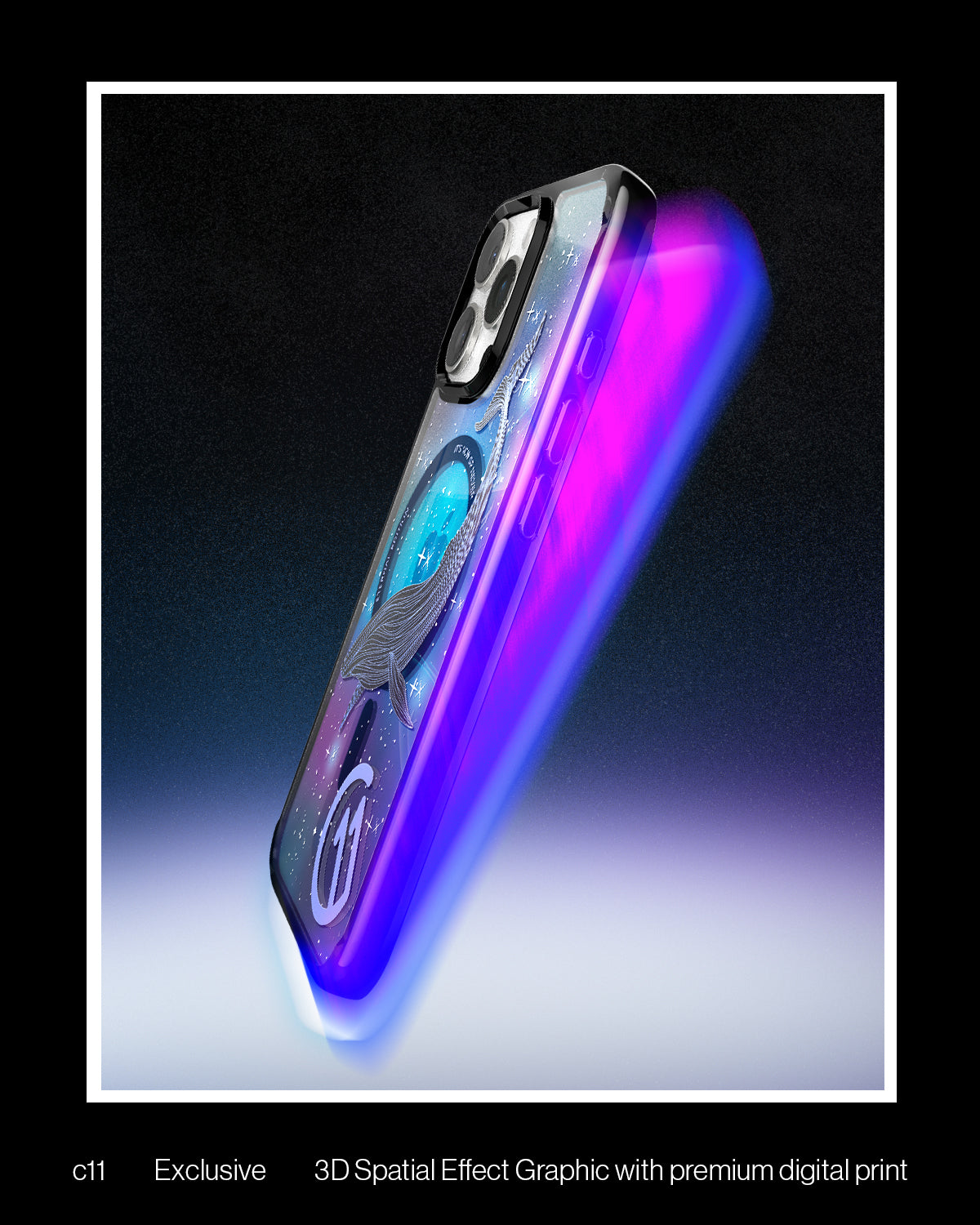ACS09302 - iPhone 16 Pro Case c11 Series Eternal Edition (MagFit) in Eternal showing the exclusive 3DSpatial Effect Graphic with premium digital print