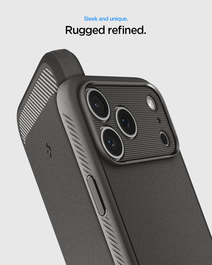 ACS09887 - iPhone 18 Pro Max / iPhone 17 Pro Max Rugged Armor (MagFit) in Gray showing sleek and unique. Rugged refined.
