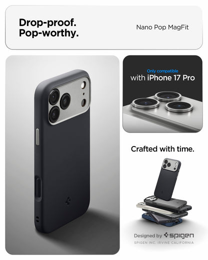 ACS09968 - iPhone 17 Pro Case Nano Pop (MagFit) showing the drop proof and pop worthy of case