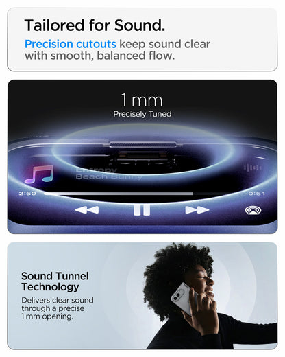 ACS11781 - iPhone Duo Ultra Hybrid Pro showing precision 1 mm sound cutouts designed to maintain clear and balanced audio