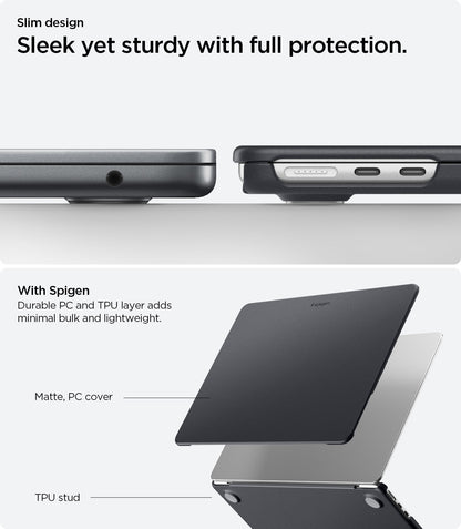 ACS11269 - MacBook Air 13-inch Nano Pop Black Sesame showing an elevated base with vent cutouts for optimal airflow