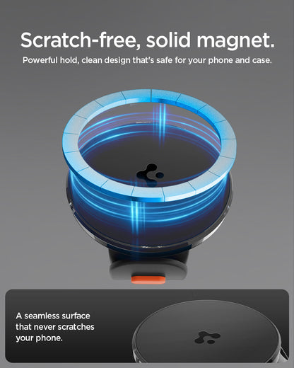 AMP11740 - Stroller Mount | OM200 (Mag Fit) showing a close-up of the smooth circular magnetic surface with a highlighted magnetic ring
