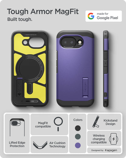 ACS11281 - Pixel 10a Tough Armor (Mag Fit) in Ash Violet showing tough armor magfit. Built tough