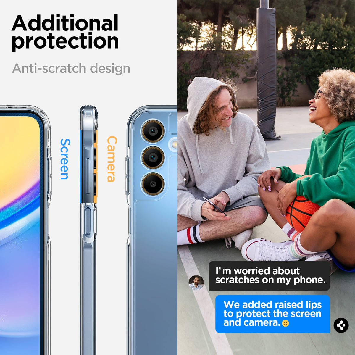 ACS07241 - Galaxy A15 5G Case Ultra Hybrid in Crystal Clear additional protection. Anti scratch design.