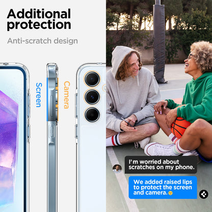 ACS07528 - Galaxy A55 5G Case Ultra Hybrid in Crystal Clear additional protection. Anti scratch design.