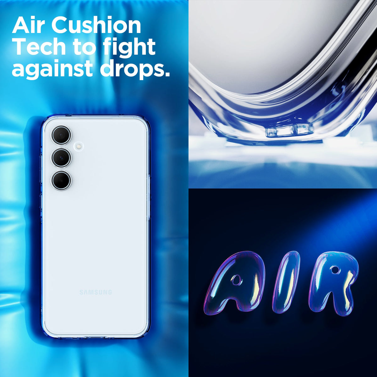 ACS07523 - Galaxy A35 5G Case Ultra Hybrid in Crystal Clear aircushion tech to fight against drops.