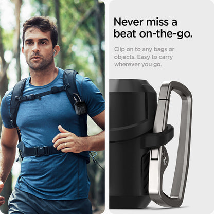 ACS08332 - Galaxy Buds 3 Pro Lock Fit in Matte Black never miss a beat on the go. clip on to any bags or objects. easy to carry wherever you go.