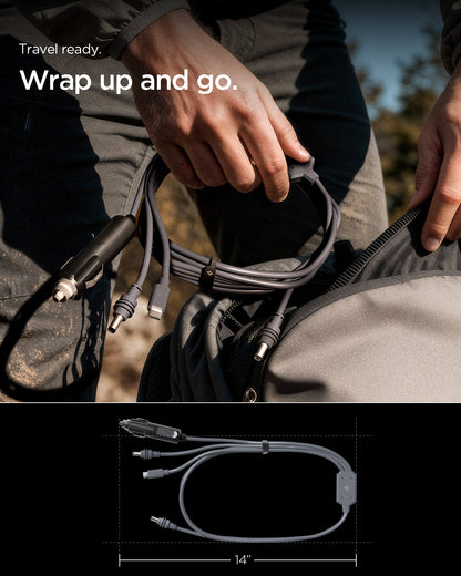 ACA09846 - Starlink Mini 3 in 1 Cable | STL213-10 showing wrap up and go