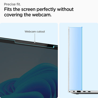 AGL08633 - Microsoft Surface Laptop 15-inch (2024) Glas.tR SLIM showing the precise fit, fits the screen perfectly without covering the webcan