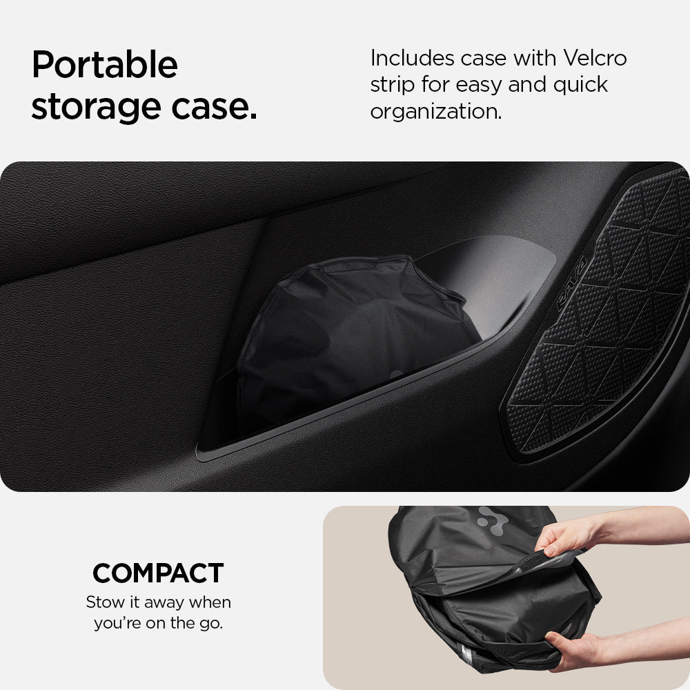 ACP09109 - RAV4 CryoShade TYO260 in Black showing the portable storage case. Includes case with Velcro strip for easy and quick organization. COMPACT, stow it away when you're on the go