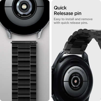 600WB24980 - Galaxy Watch Band (20mm) Modern Fit in black quick release pin. easy to install and remove with quick release pins.