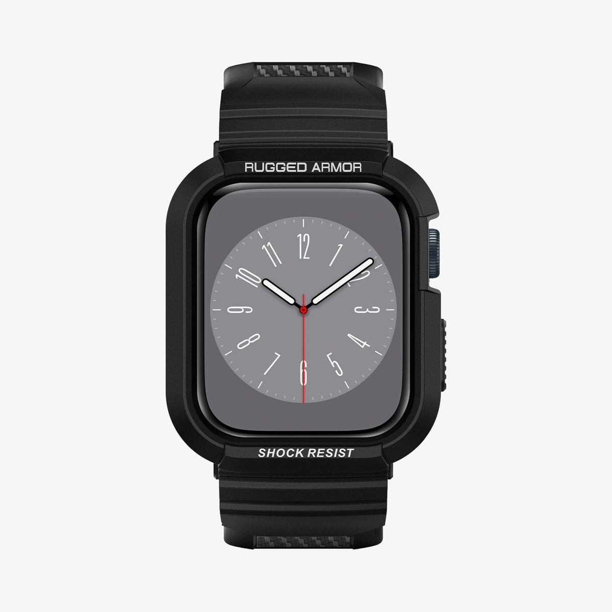 ACS00546 - Apple Watch Series (Apple Watch (41mm)) Case Rugged Armor Pro in black showing the front