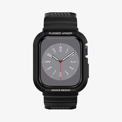 062CS25324 - Apple Watch Series (Apple Watch (45mm)) Case Rugged Armor Pro in black showing the front