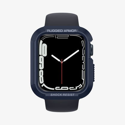 ACS02224 - Apple Watch Series (Apple Watch (45mm)) Case Rugged Armor in navy blue showing the front