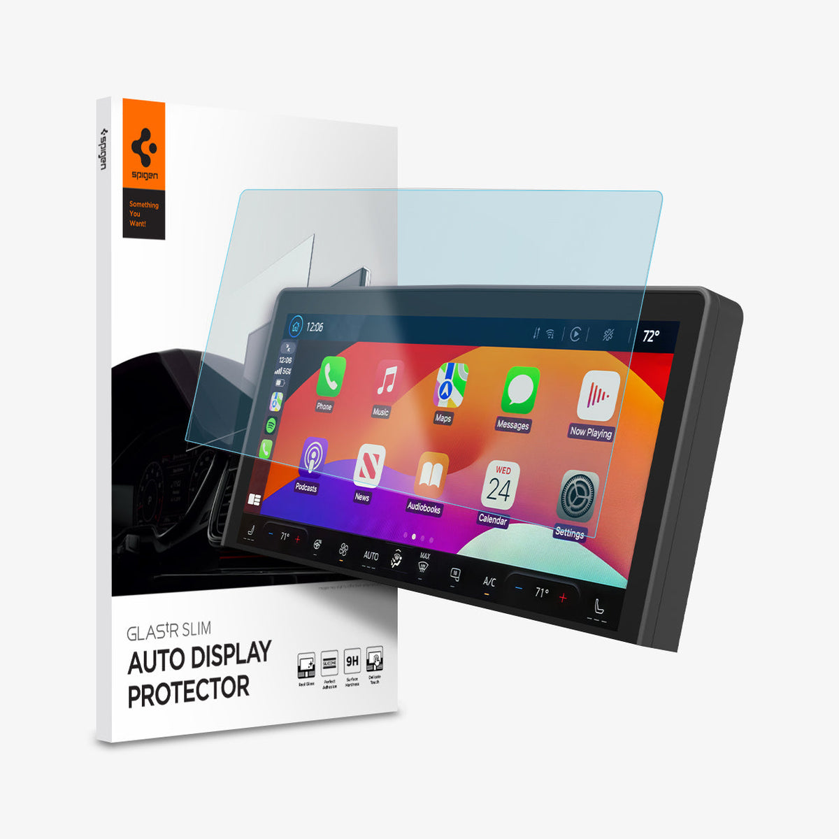 AGL10512 - Screen Protector GLAS.tR SLIM | Anti-Glare Ford Maverick 13.2-inch showing package and product