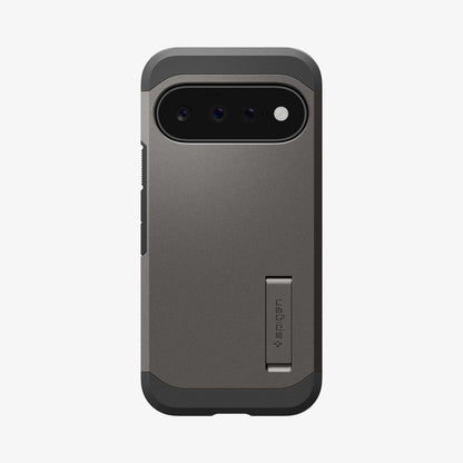 ACS11855 - Pixel 11 Tough Armor (Mag Fit) Gunmetal case featuring a built in kickstand, raised camera surround, and precise camera cutout.