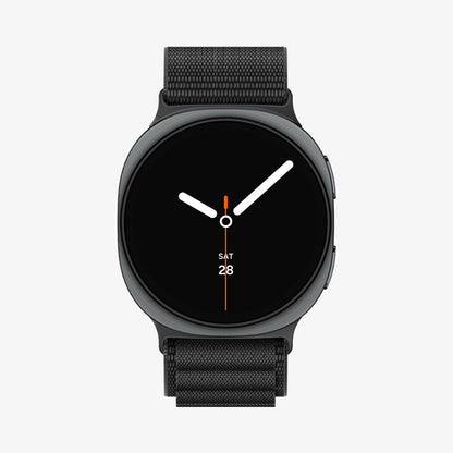 AMP11607 - Galaxy Watch 9 Series WBF1 showing Galaxy Watch 9 watch front with woven nylon adventure band close-up