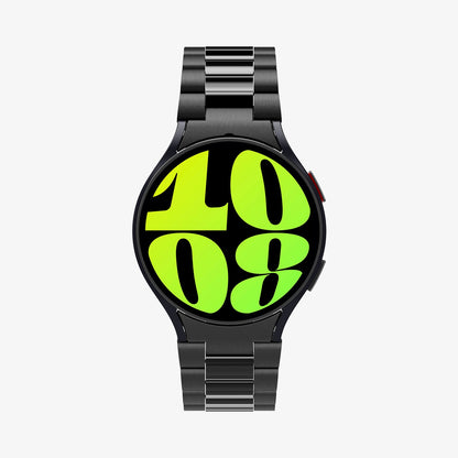 AMP06499 - Watch 6 (44mm) Modern Fit 316L Band in Black showing the front and partial side