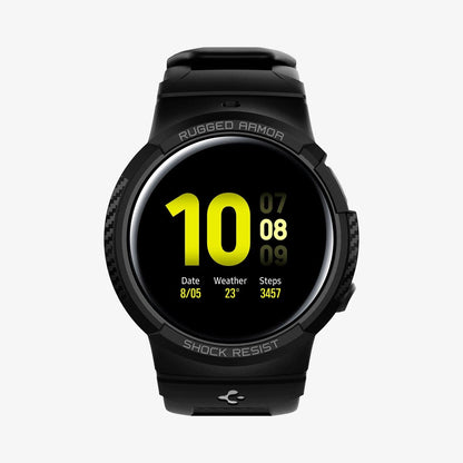 ACS02066 - Galaxy Watch Active 2 (44mm) Case Rugged Armor Pro in black showing the front