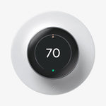 AHP09218 - Google Nest Learning Thermostat 4th Gen Wall Plate in Matte White showing the front