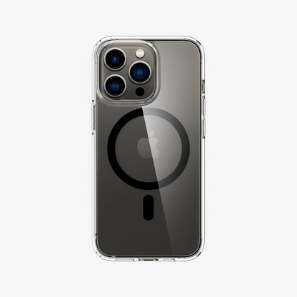 ACS03268 - iPhone 13 Pro Case Ultra Hybrid Mag Safe Compatible in black showing the back