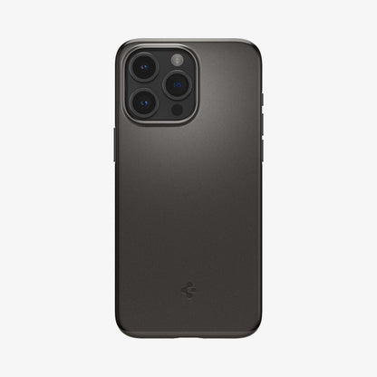 ACS06545 - iPhone 15 Pro Max Case Thin Fit in gunmetal showing the back