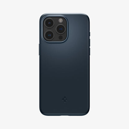 ACS06546 - iPhone 15 Pro Max Case Thin Fit in metal slate showing the back