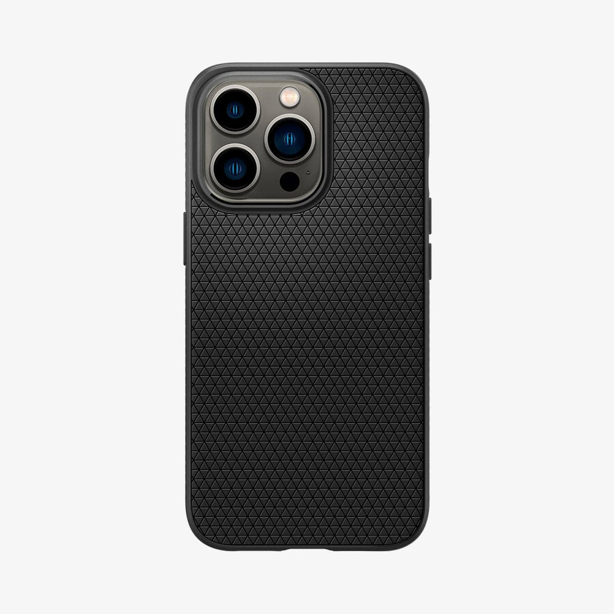ACS03258 - iPhone 13 Pro Case Liquid Air in matte black showing the back