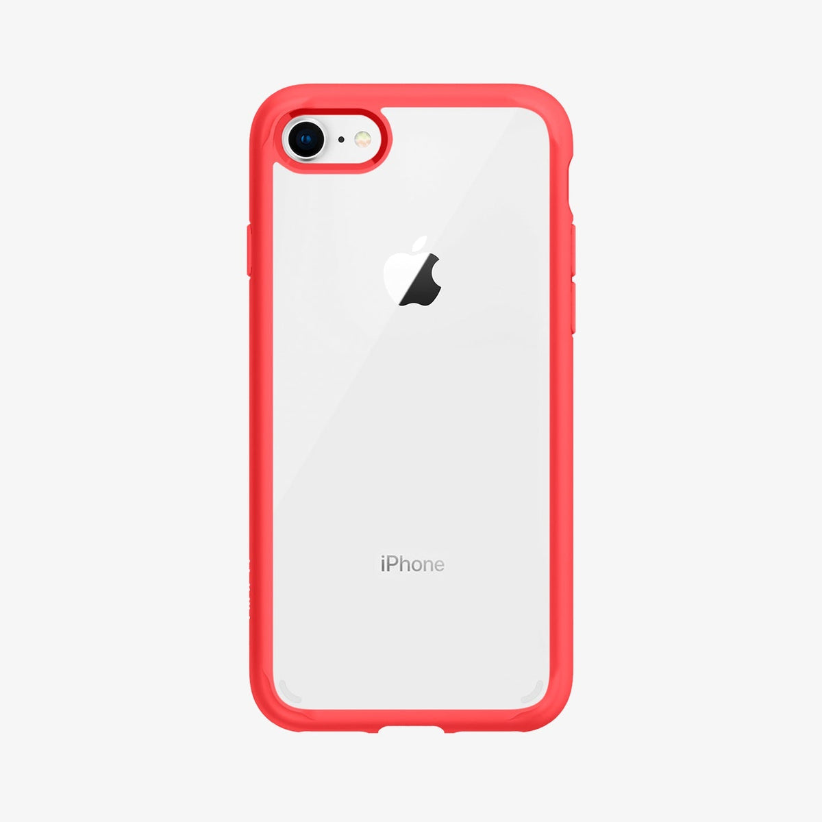 042CS21724 - iPhone SE Ultra Hybrid case in red showing the back