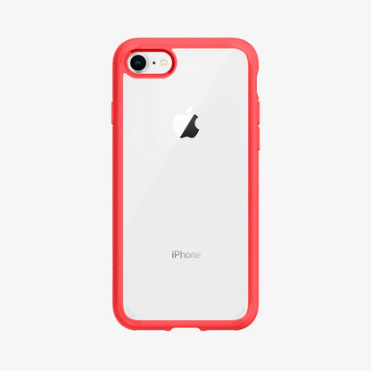 042CS21724 - iPhone SE Ultra Hybrid case in red showing the back
