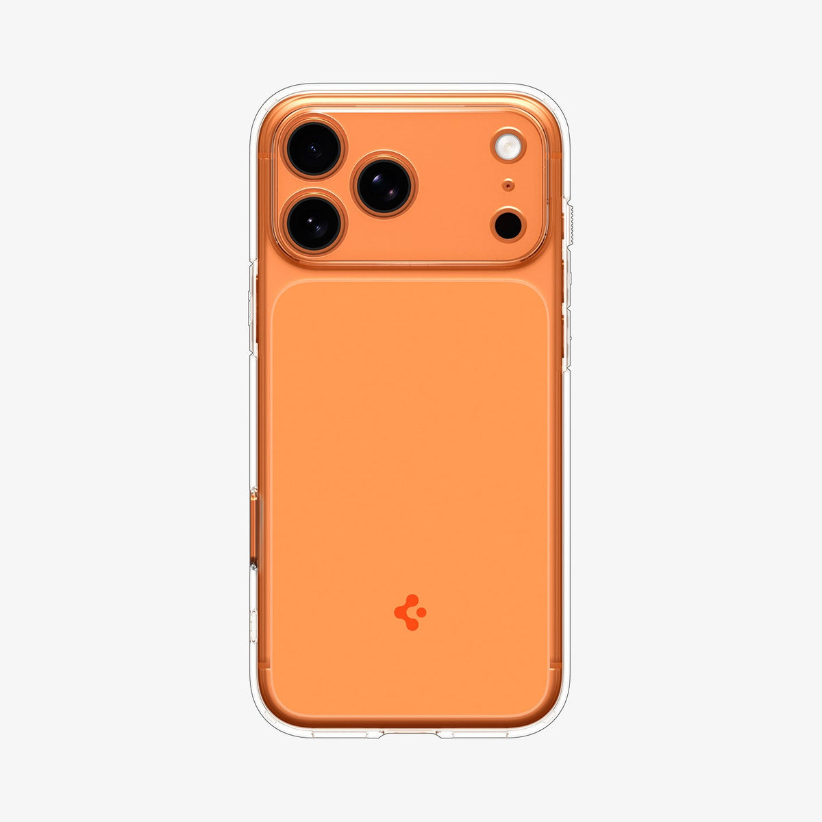 ACS10468 - iPhone 18 Pro Max / iPhone 17 Pro Max Ultra Hybrid T (Mag Fit) in Glossy Orange showing the back
