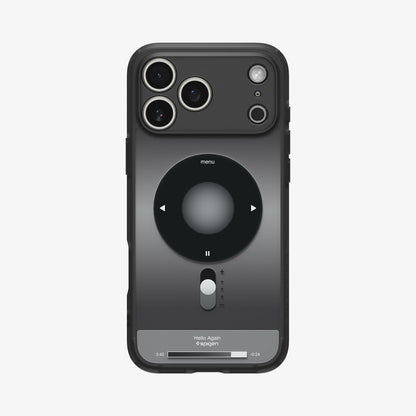 ACS10076 - iPhone 17 Pro Case Ultra Hybrid Classic (MagFit) in Classic Black showing the back