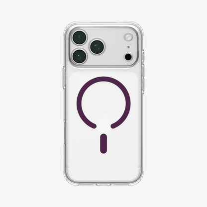 ACS12335 - iPhone 18 Pro / iPhone 17 Pro Ultra Hybrid (MagFit) in Clear Dark Cherry showing the back