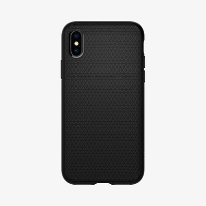 057CS22123 - iPhone XS Case Liquid Air in Matte Black showing the back