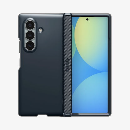 ACS11504 - Galaxy Z Fold 8 Ultra Slim Armor Pro (Mag Fit) Metal Slate showing Galaxy Z Fold 8 Ultra case back and front displays side by side, camera cutout, and textured spine